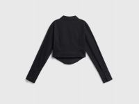 Укороченная блузка для девочек, Черный