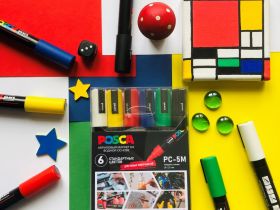 Набор маркеров UNI POSCA PC-5M "Стандартные цвета" 6 шт 1,8-2,5 мм, в пластиковой упаковке