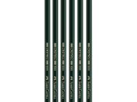 Набор карандашей чернографитных Faber-castell "CASTELL-9000" 6 шт (HB-8B) в металл коробке