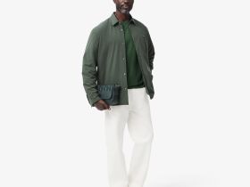 Мужская хлопковая футболка Lacoste с коротким рукавом