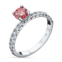 Кольцо из белого золота э0912кц01144400_pink