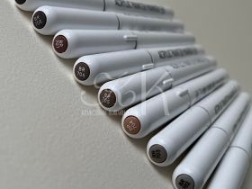 Набор маркеров акриловые Languo, 9 цветов, коричневые оттенки