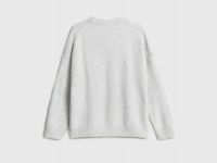 Вязаный джемпер с принтом для девочек, Серый