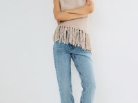 Прямые джинсы с подворотами, Голубой