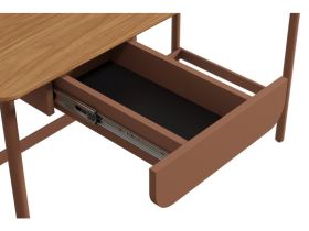 Письменный стол Дорис-2 120x60 Коричневый/Терракотовый