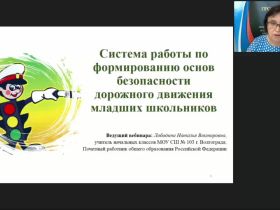Международный вебинар "Система работы по формированию основ безопасности дорожного движения младших школьников"