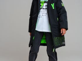 Пальто текстильное с полиуретановым покрытием для мальчиков