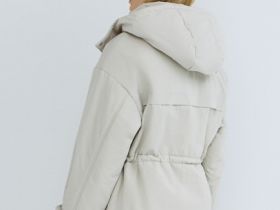 Куртка-парка с капюшоном, Бежевый