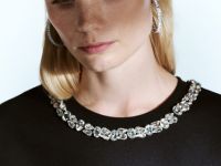 Футболка с декором у выреза, Черный