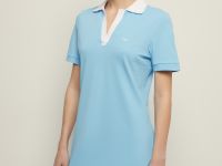 Платье поло с контрастным воротником