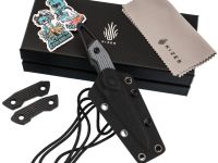 Туристический нож Kizer Groom black сталь D2, рукоять Denim Micarta