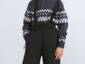 Утеплённые брюки на лямках для мальчиков, Черный