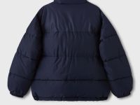 Тёмно-синяя утеплённая куртка с вышивкой Глория Джинс