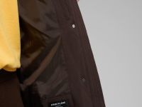 Утепленное стеганое пальто с капюшоном