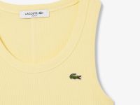 Женская облегающая хлопковая майка Lacoste