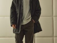 Удлинённая утеплённая парка с капюшоном, Зеленый