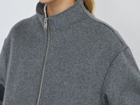 Куртка из пальтовой ткани с шерстью, Серый