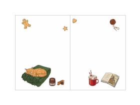 Открытка "НГ. Уютный кот"