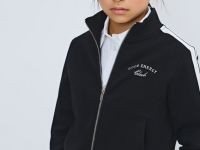 Толстовка на молнии для девочек, Черный