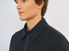 Бомбер из смесовой шерсти, Серый