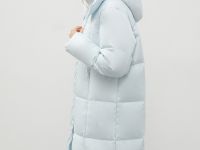 Стеганое пуховое пальто с капюшоном