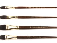 Кисть белка микс №12 овальная "язык" Pinax "Poseidon 826" короткая ручка