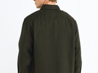 Рубашка изо льна, Зеленый