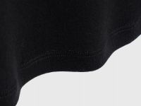 Полупрозрачная футболка в рубчик, Черный