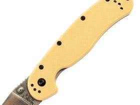 Нож складной Ontario RAT-1, сталь Aus-8, Satin, рукоять термопластик GRN, tan