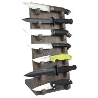 Подставка для коллекции из 7-ми ножей Woodinhome HKS0207OG, дуб, серый