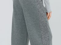 Широкие брюки с лампасами, Серый