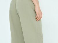 Хлопковые брюки Balloon с эластичным поясом, Зеленый