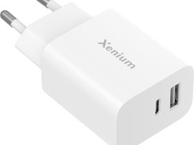 Зарядное устройство Xenium X302 2-в-1 Белое