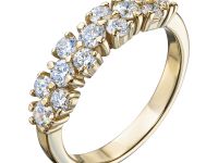 Классическое кольцо из желтого золота с бриллиантами э0301кц12142100