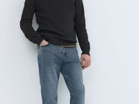 Зауженные джинсы, Синий