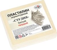 Пластилин скульптурный Гамма 500 г белый твердый