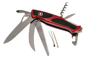 Нож перочинный Victorinox RangerGrip 57 Hunter, сталь X55CrMo14, рукоять полиамид, красно-чёрный