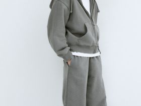 Широкие трикотажные брюки для девочек, Серый