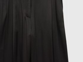 Широкие атласные брюки, Коричневый