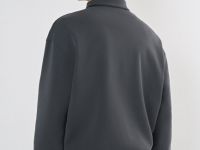 Джемпер с воротником-стойкой на молнии, Серый