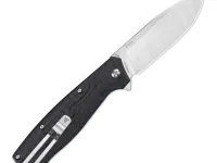Складной нож SRM 221X-GB satin сталь 14C28N, рукоять Black G10/CF