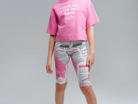 Брюки трикотажные для девочек (легинсы укороченные)