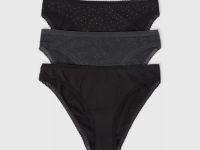 Классические трусы, 3 шт., Черный