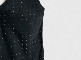 Сатиновое платье с американской проймой, Серый