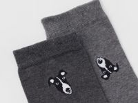 Носки с жаккардовым рисунком, 2 пары, Серый