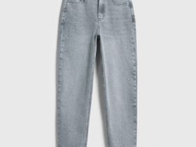 Джинсы Mom с высокой посадкой, Серый