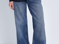 Джинсы wide leg fit женские