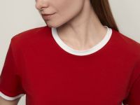 Футболка из хлопка с контрастной окантовкой