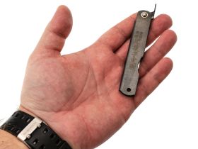 Нож складной Higonokami Nagao Kanekoma, 80мм, сталь SK-5 3 слоя, рукоять нержавеющая сталь черная