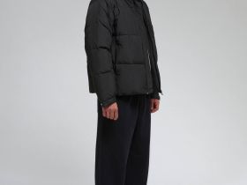 Стеганый пуховик с натуральным пухом